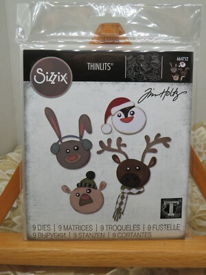 Sizzix Tim Holtz WINTER CRITTERS Thinlits 9 Die Set 664752 NEW!