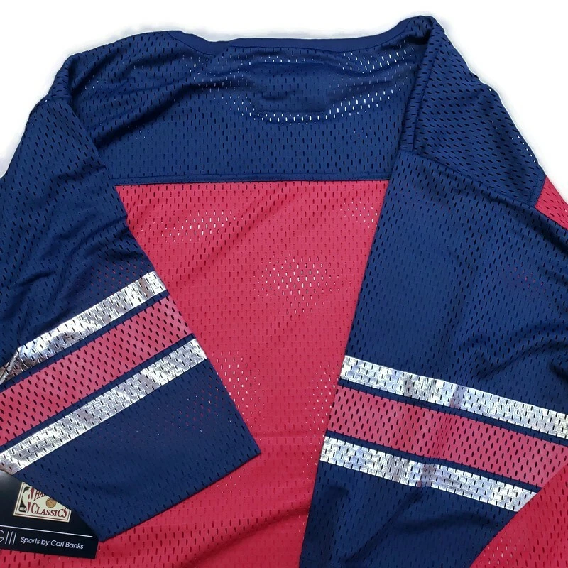 Camiseta de malla del primer equipo de los New Jersey Nets de la NBA para mujer talla grande GIII para ella roja azul Foto 4 de 4