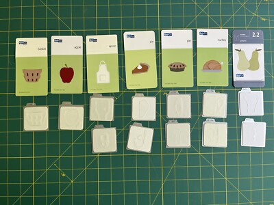 Basket Apple Apron Pie Slice Turkey Pears Whip Cream Quickutz 2x2 die Lot 7