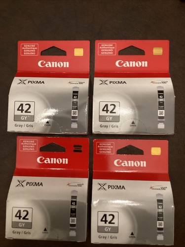 Menge 4 Original Canon Pixma CLI-42GY Grau Tinte Pixma Pro-100 Pro-100S Brandneu