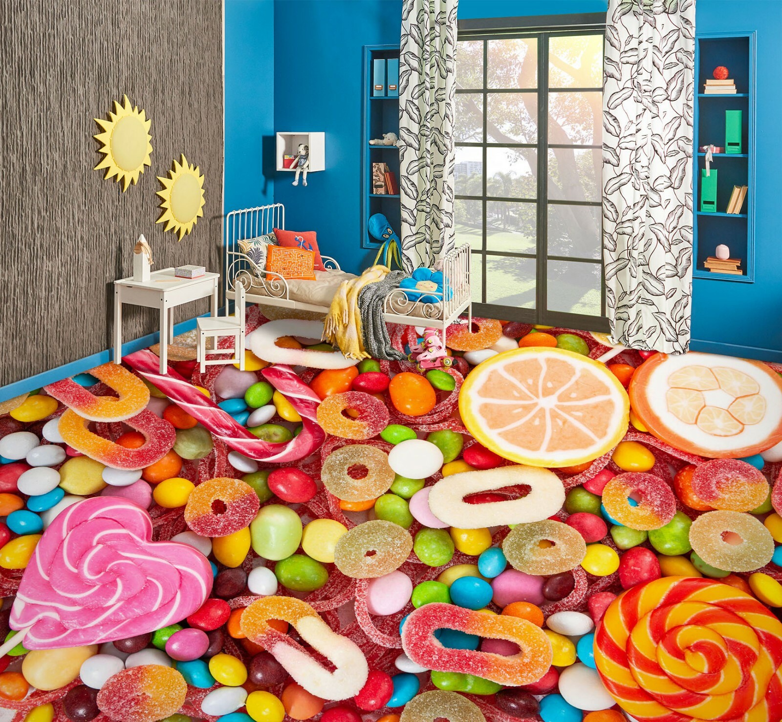 3D Love Lollipop 3871NA Floor WallPaper Murals Wall Print 5D AJ WALLPAPER AU Fay