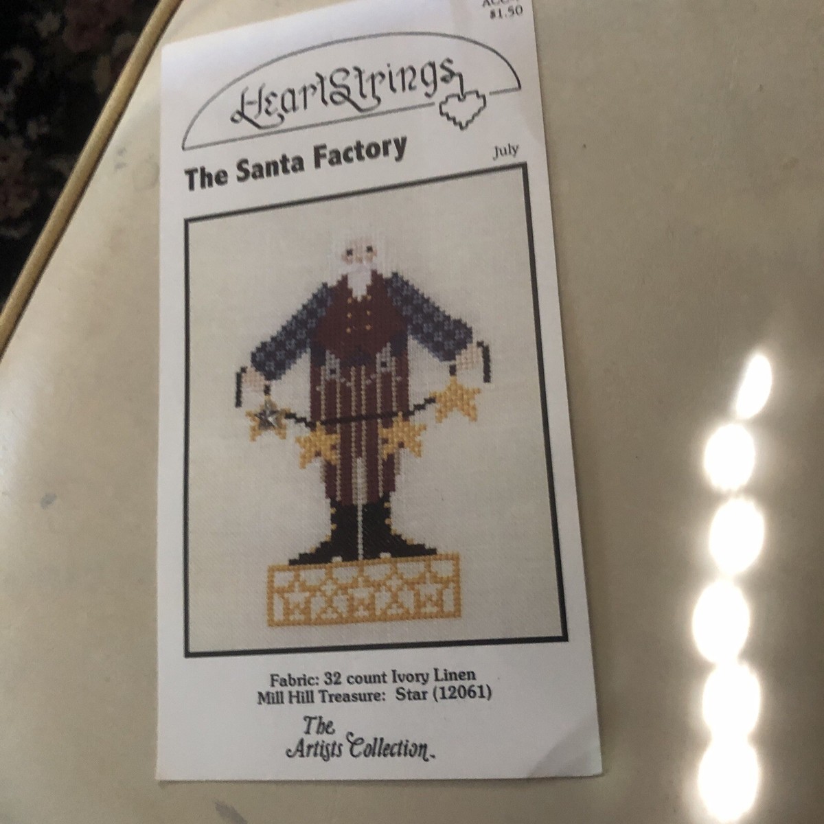 テキスト Heartstrings The Santa Factory July Counted Cross Stitch Chart | eBay