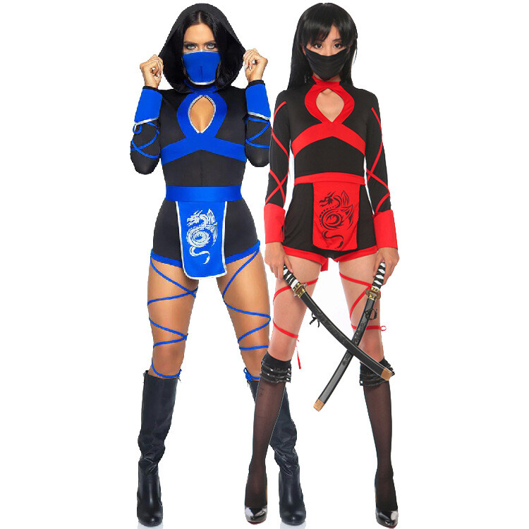 Sexy Mujeres Disfraces Dragón Ninja Unifrom Juegos con disfraces Adulto JUEGO Ropa de club nocturno Camisón