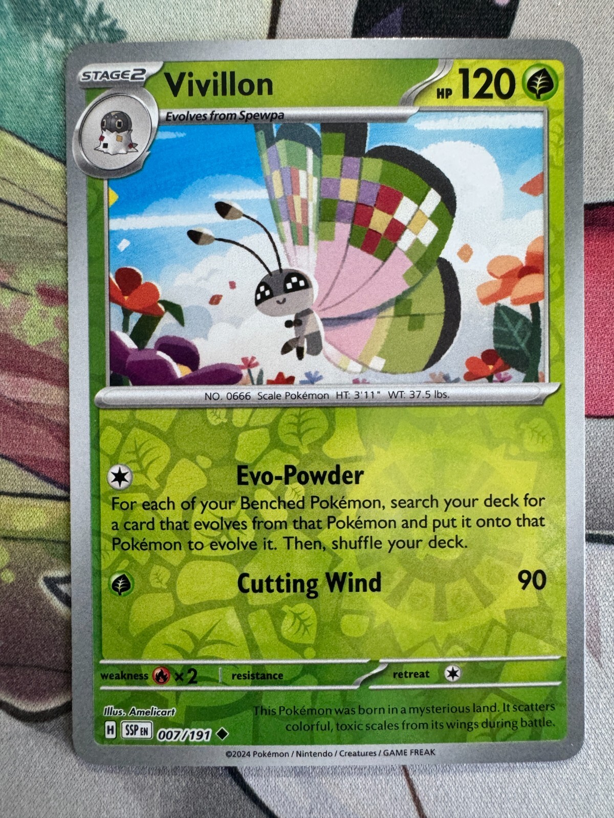 Vivillon Reverse Holo English Pokemon TCG BKBR940
