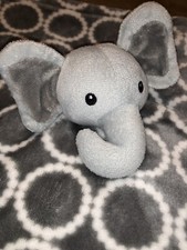 HB Lovey Security Blanket Elephant Gray Circles 12.5 x 14