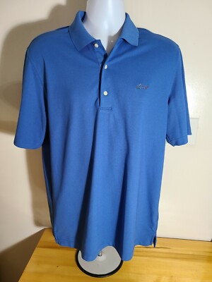 Greg Norman Play Dry Golf Polo Shirt Men's Medium Med M Blue see description