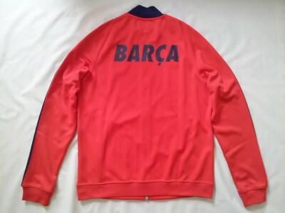 NIKE FC BARCELONA BARCA FULL ZIPP WARM UP TRAINING JERSEY IN SIZE