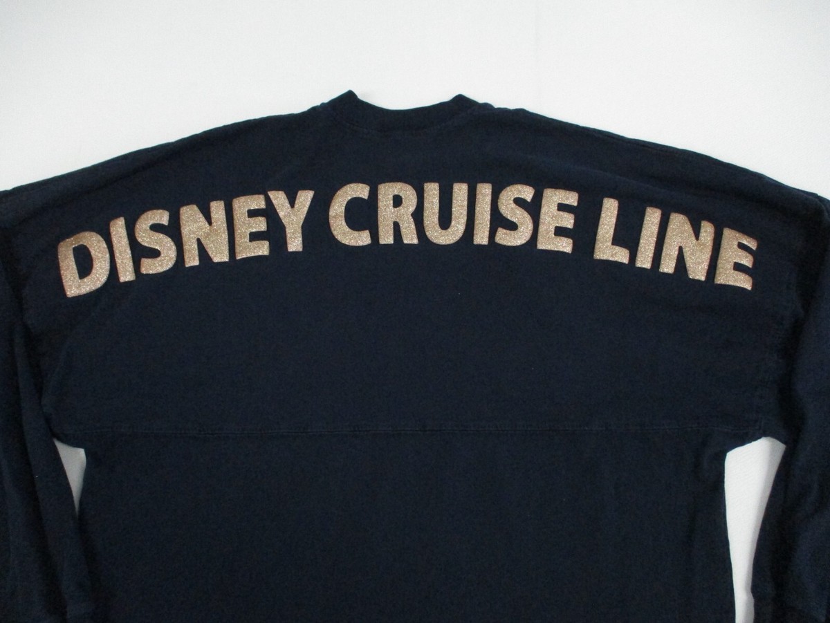 Disney Cruise Line Spirt Jersey Shirt Men's Small Blue Long Sleeve