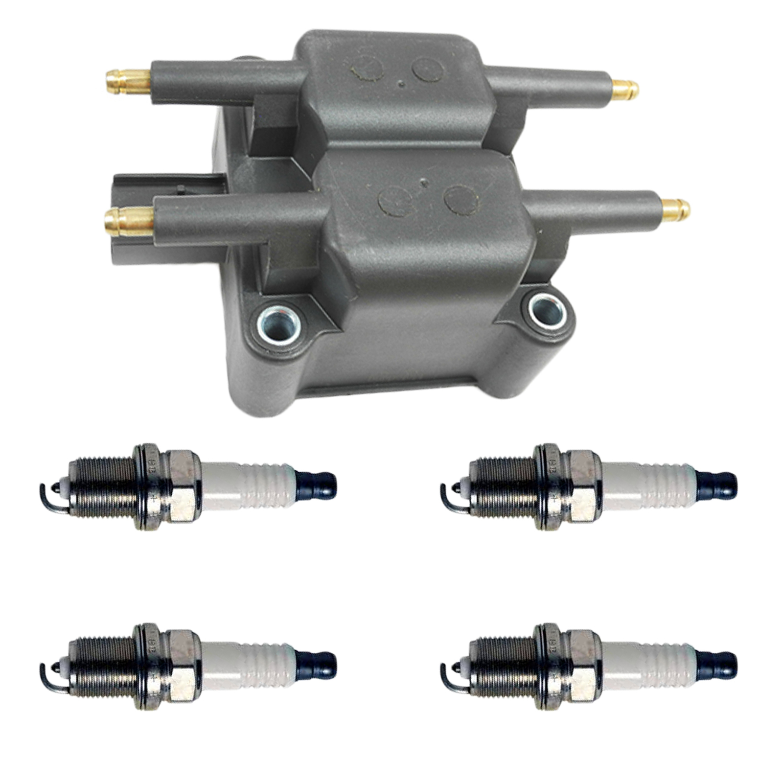 For New Jeep Chrysler Dodge Plymouth Set UF189 Ignition Coil  5302 Spark Plug 