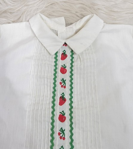 Vintage Saks Fifth Avenue Baby Boutique Girls Embroidered Top White No Size - Picture 3 of 6