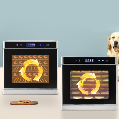 6/8 Etagen Dörrautomat Dörrapparat LCD Edelstahl Obsttrockner Dörrgerät Timer DE