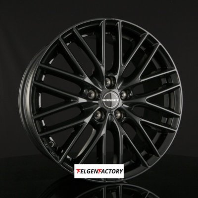 1x BORBET BS5 Alufelge 8x18 Zoll ET50 5x112  Black Glossy Schwarz Glanz Audi VW