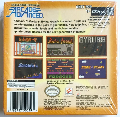 ARCADE ADVANCED - 6 GRANDES JUEGOS ~ NNINTENDO GAME BOY ADVANCE ~ ¡NUEVO Y SELLADO! - Imagen 2 de 2