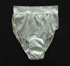 WEAREVER Lace Embroidery Full-Cut Ivory Sanitary Brief Plus Size 3XL