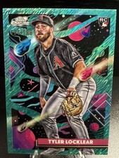 2025 Topps Cosmic Chrome Tyler Locklear #195 Aqua Equinox /199 (RC)