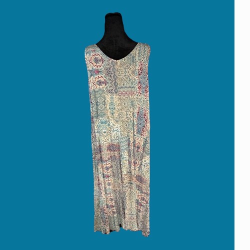 Vestido Coldwater Creek PXL sin mangas floral bordado viscosa - Imagen 3 de 9