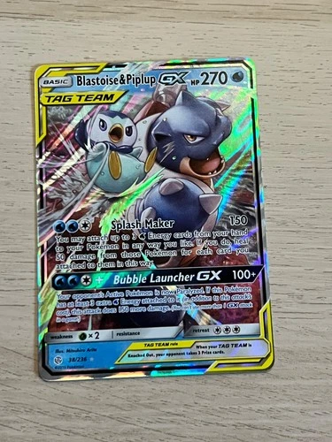 Blastoise & Piplup GX 38/236 Sm-Cosmic Eclipse Holo