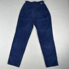 Vintage Wrangler Corduroy Pants Juniors 9 Blue Velvet Pleated 70s Hippie Cowgirl