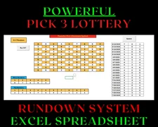 A Powerful Pick 3 Rundown System - Excel Spreadsheet with video