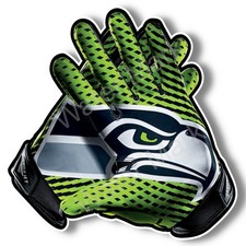 Seattle Seahawks Gloves Only Vinyl Sticker Decal Truck Car Windows football