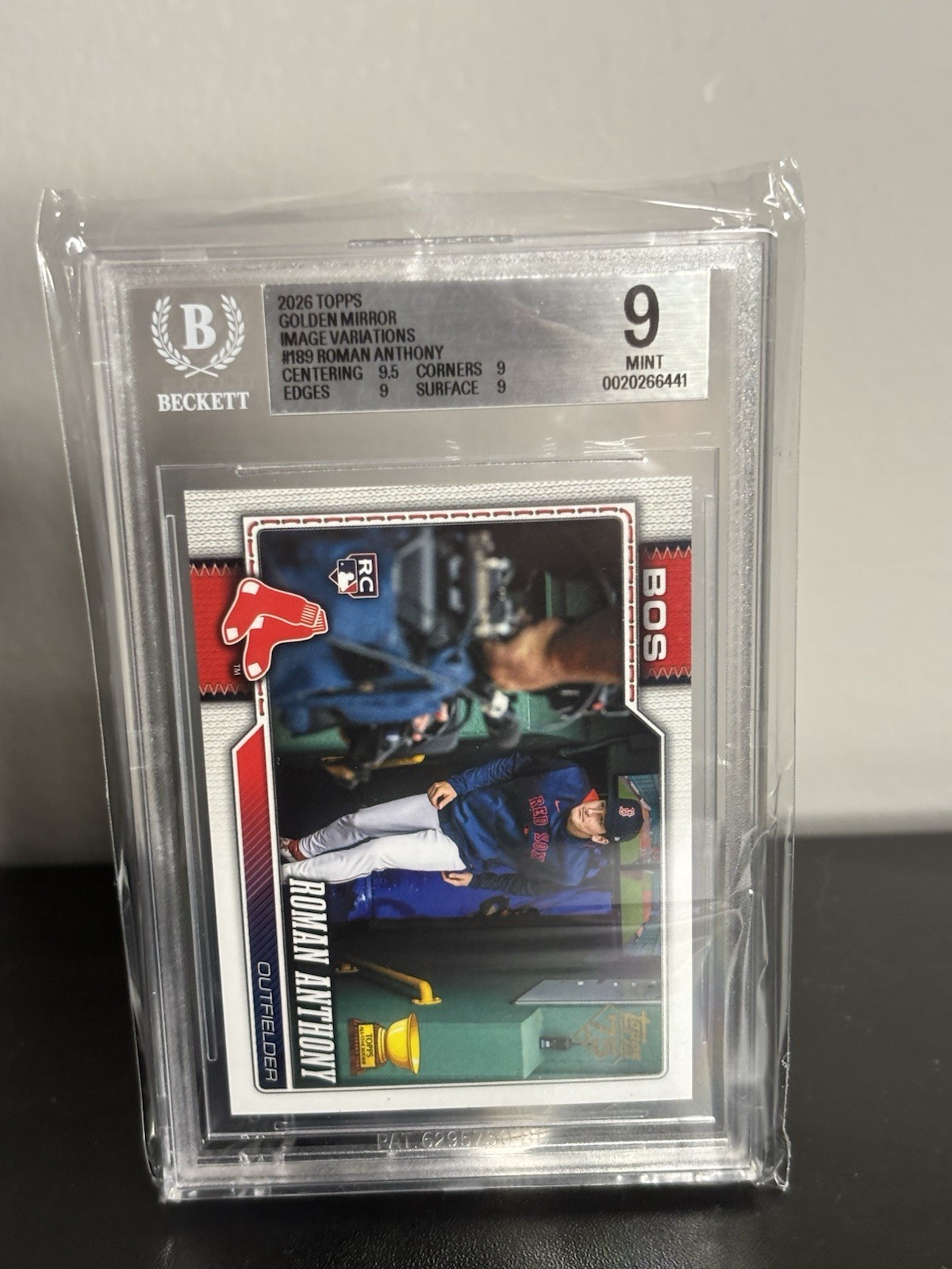 Roman Anthony 2026 Topps Series 1 #189 Golden Mirror Variation 