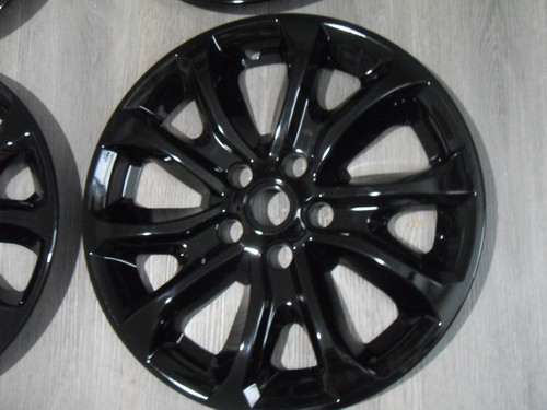 17" 4pcs Gloss Black Wheel Skins for 2018-2021 Chevrolet Equinox, ABS Wheel - Picture 11 of 18