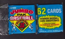 1990 Bowman Jumbo Cello Pak 62 Cards Unopened Factory Sealed RARE