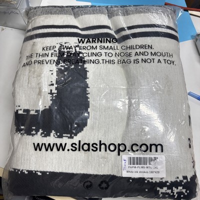 Slashop Monochrome Chic White Ink Strokes 71 x165  Couch/Sofa Cover 
