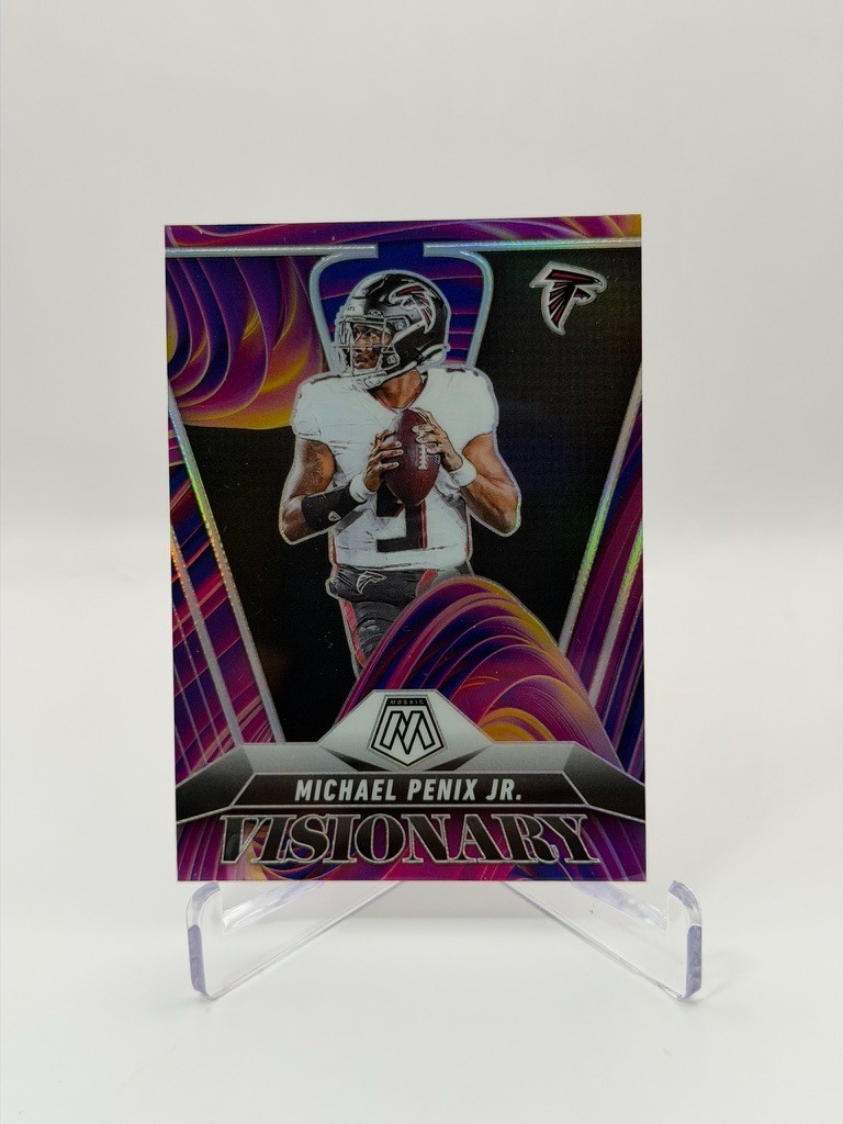 MICHAEL PENIX JR 2025 Panini Mosaic VISIONARY Case Hit #1 Atlanta Falcons