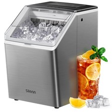 Silonn Ice Maker Countertop 44lbs/Day, Ice Cube Maker Self-Cleaning, Stainless