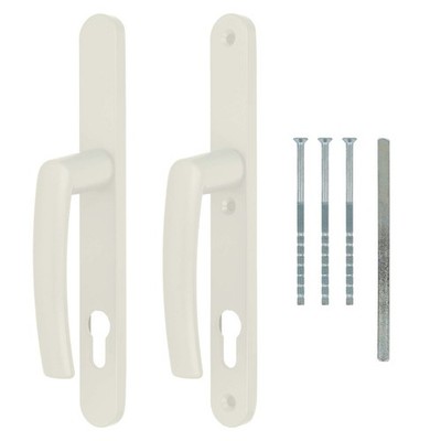 Türgriff Türdrücker Türklinke Drückergarnitur DHS 92mm - Creme RAL 9001 2x Griff