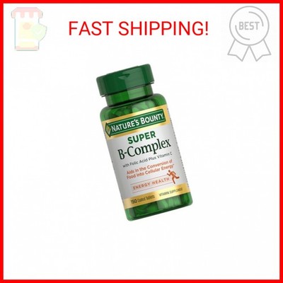 Nature's Bounty Super B Complex with Vitamin C & Folic Acid, Immune & Energy Sup