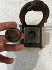 Antique Inkwell Cast Iron Horseshoe Equestrian Glass Well — photo 4
