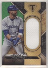 2017 Topps Triple Threads Single Jumbo Relics Emerald /18 Jose Bautista 6fs