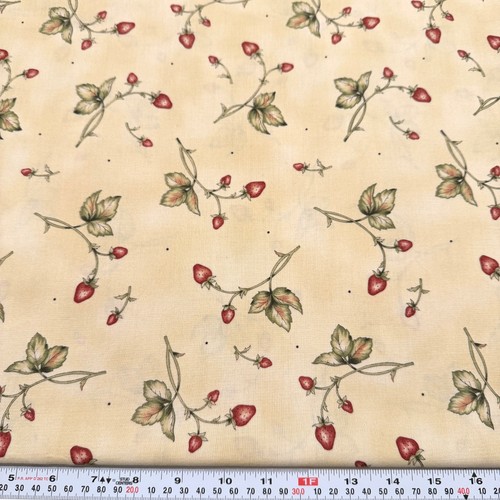 Strawberry Splendor Kris Lammers Maywood Studios Cotton Fabric by the HALF YARD