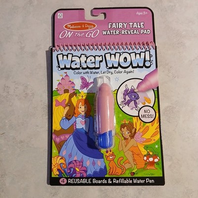 Melissa & Doug Water WOW Fairy Tale Water-Reveal Pad Reusable Coloring 4 Boards 