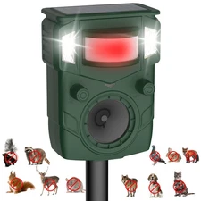 2025 Upgraded Solar Ultrasonic Animal Repellent Outdoor – Motion Activated De...