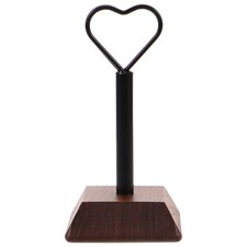 Wood Place Card Holders - Table Number Holders Stand - Metal Heart Clip for