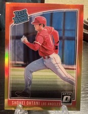 2018 Panini Donruss Optic Shohei Ohtani #56 RC Red Yellow Prizm Rookie MVP