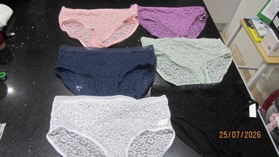 RESTPOSTEN 6 SLIPS IN SPITZENOPTIK GR XL TAILLE 28-38/40 INCH TS 38
