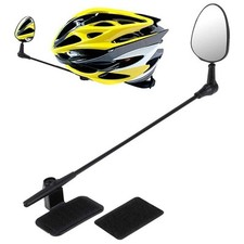 Bike Helmet Mirror 360°Rotatable Adjustable Wide Angle Cycling Flat Rear View