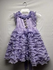 Celia  s Creations Girls Spring Easter Party Dress Lavender Ruffles Princess 4T