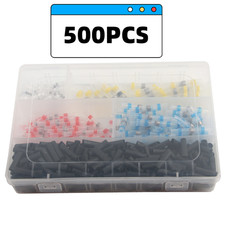 500x Waterproof Heat Shrink Solder Seal Sleeve Wire Butt Connectors Terminal Set