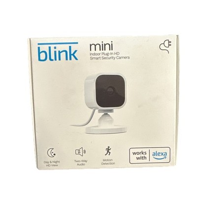  Blink Mini Indoor Plug-In Live HD Smart Security Camera *New