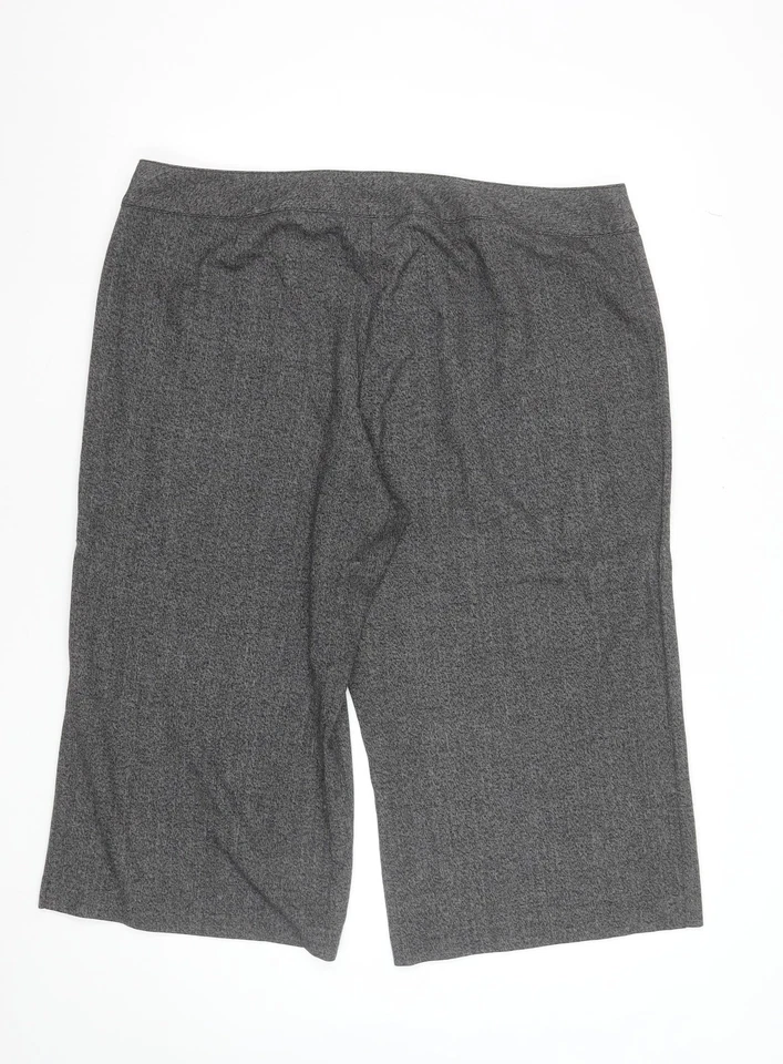 Marks and Spencer Women Grey UK 22 Bermuda Shorts with Buckle Detail - Image 3 of 4