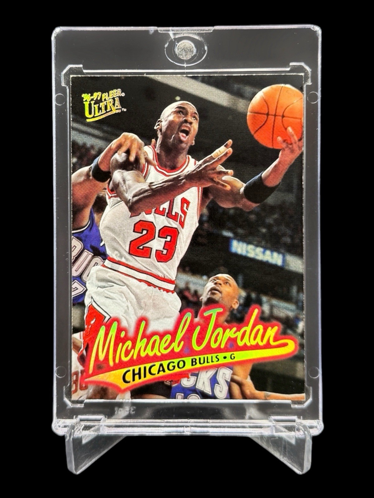1996/97 Fleer Ultra MICHAEL JORDAN GOLD MEDALLION SSP VARIATION HOLO FOIL #G16 view 1