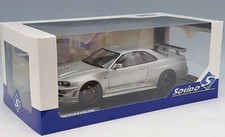 Solido 1/18 Nissan Skyline GT-R R34 Z-tune Silver Minicar