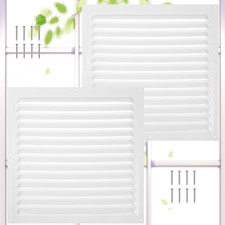 2 Pcs 12" X 12" White Aluminum Gable Vents with Screen Mesh – Durable Attic & Wa