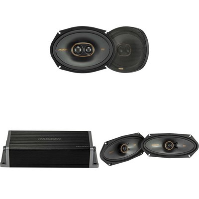 Kicker 47KEY2004 4-Channel DSP Smart Amp w/ 51KSC 4x10'' & 6x9'' 3-Way Audio Up...