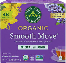Tea, Organic Smooth Move, Relieves Occasional Constipation, Senna - 48 Tea Bags